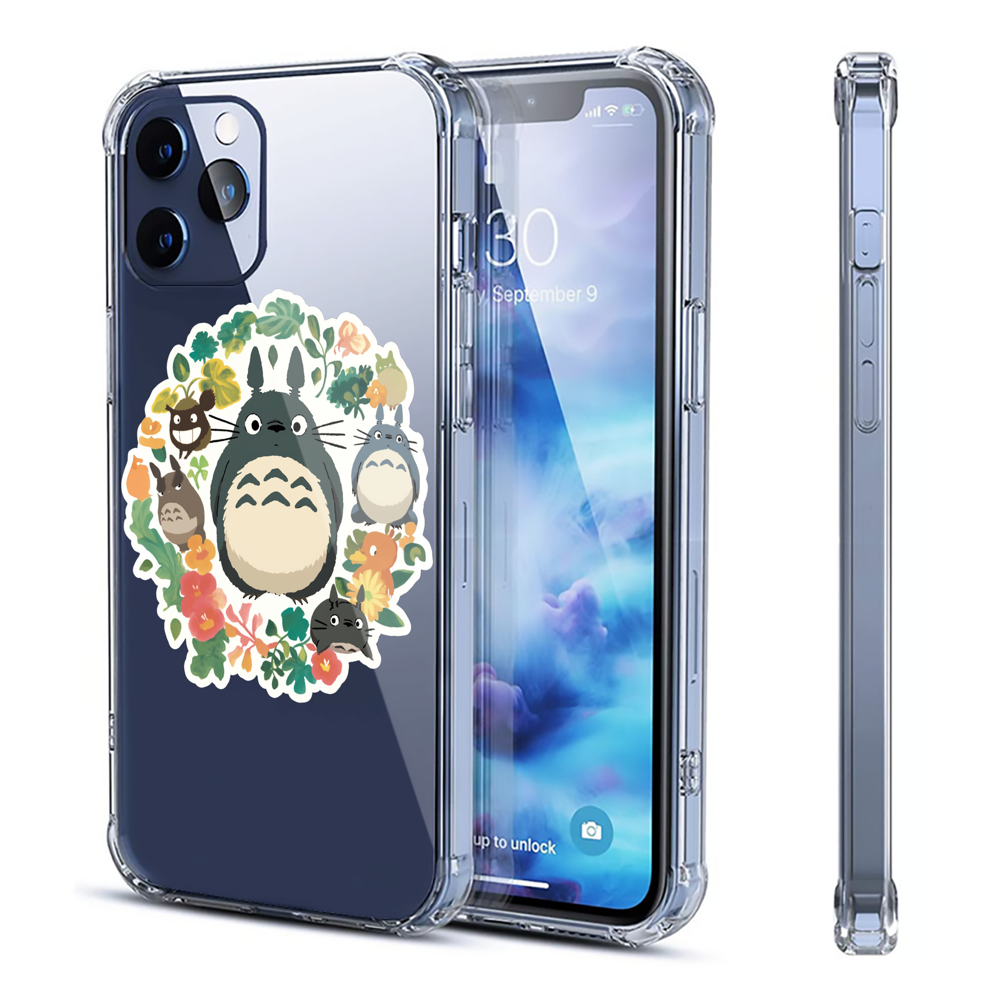 （画像用） となりのトトロ 草壁メイ 草壁サツキ My Neighbor Totoro Satsuki Kusakabe Mei Kusakabe 【iPhone 12シリーズ対応】透明スマホケース（クリアソフトケース）